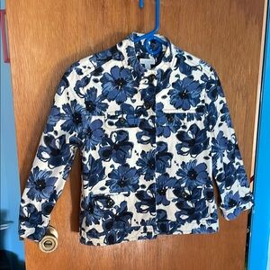 Charter Club Blue Floral Jacket